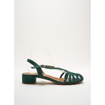 RIVECOUR - Sandales/Nu pieds vert en cuir - Femme - Taille 40 - Modz