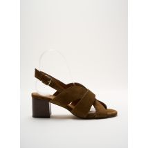 RIVECOUR - Sandales/Nu pieds vert en cuir - Femme - Taille 36 - Modz