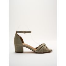 BOBBIES - Sandales/Nu pieds vert en cuir - Femme - Taille 38 - Modz