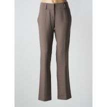 LOLA - Pantalon droit marron en laine - Femme - Taille 40 - Modz