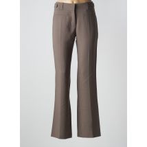 LOLA - Pantalon droit marron en laine - Femme - Taille 36 - Modz