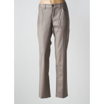 LOLA - Pantalon slim marron en polyester - Femme - Taille 42 - Modz