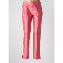 SAVE THE QUEEN - Pantalon slim rose en soie - Femme - Taille 38 - Modz