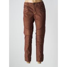 CORLEONE - Jeans coupe slim marron en coton - Femme - Taille W33 - Modz
