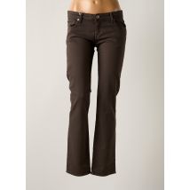 purple and pink - Jeans coupe droite marron en coton - Femme - Taille W30 - Modz