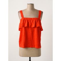 DES PETITS HAUTS - Top rouge en lin - Femme - Taille 36 - Modz