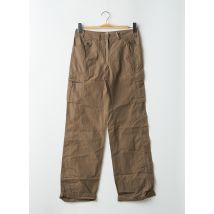 PABLO GERARD DAREL - Pantalon droit marron en coton - Femme - Taille 38 - Modz