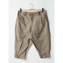 ICHI - Pantacourt marron en coton - Femme - Taille 36 - Modz