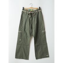 KANA BEACH - Pantalon droit vert en chanvre - Femme - Taille 36 - Modz