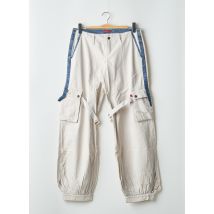 BE YOU K - Pantalon cargo beige en coton - Femme - Taille 36 - Modz