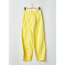 BE YOU K - Pantalon droit jaune en coton - Femme - Taille 34 - Modz