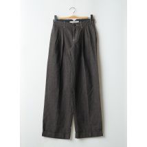SCHOOL RAG - Pantalon large marron en coton - Femme - Taille W32 - Modz