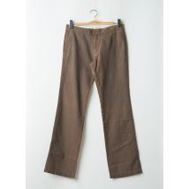 LADY SOUL - Pantalon droit marron en coton - Femme - Taille 40 - Modz