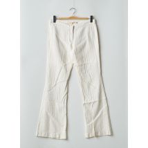 SCHOOL RAG - Pantalon flare beige en coton - Femme - Taille W31 - Modz