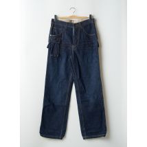 TWO ANGLE - Jeans coupe droite bleu en coton - Femme - Taille 38 - Modz