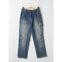 TWO ANGLE - Jeans coupe droite bleu en coton - Femme - Taille 34 - Modz