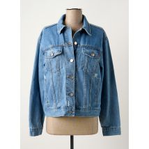 F.A.M. - Veste casual bleu en coton - Femme - Taille 40 - Modz