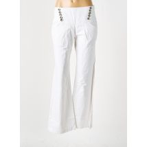 FREEMAN T.PORTER - Pantalon droit blanc en coton - Femme - Taille W28 - Modz