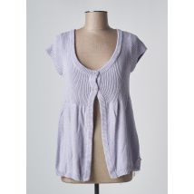 CHILLI PEPPER - Gilet manches courtes violet en coton - Femme - Taille 36 - Modz