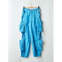 PUNKY FISH - Pantalon cargo bleu en polyester - Femme - Taille 36 - Modz