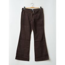 TIM BARGEOT - Pantalon flare marron en coton - Femme - Taille 42 - Modz