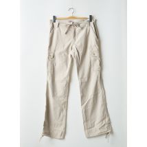 TEDDY SMITH - Pantalon cargo beige en coton - Femme - Taille W32 - Modz