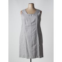 PAUSE CAFE - Robe mi-longue gris en lin - Femme - Taille 50 - Modz