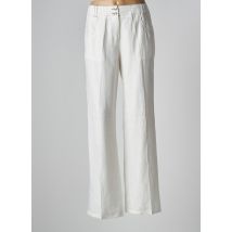 PAUSE CAFE - Pantalon droit blanc en lin - Femme - Taille 38 - Modz