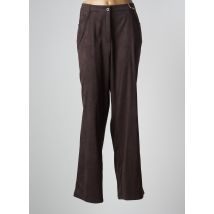 DUO - Pantalon droit marron en polyester - Femme - Taille 48 - Modz