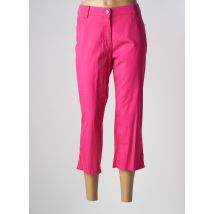 LEBEK - Pantacourt rose en coton - Femme - Taille 48 - Modz