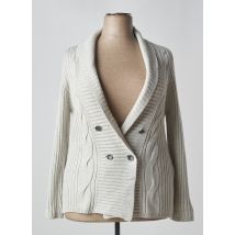 VIRIATO - Gilet manches longues gris en merinos - Femme - Taille 50 - Modz