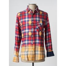 RECYCLED - Chemise manches longues rouge en coton - Homme - Taille S - Modz