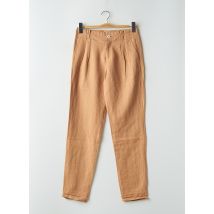 DE.CORP BY ESPRIT - Pantalon chino marron en lin - Femme - Taille 36 - Modz