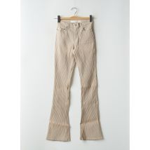 SCHOOL RAG - Pantalon flare beige en coton - Femme - Taille W28 - Modz