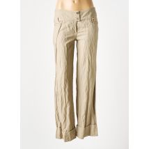 AVENTURES DES TOILES - Pantalon droit beige en coton - Femme - Taille 38 - Modz