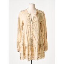 IN LOVE - Robe courte beige en coton - Femme - Taille 40 - Modz