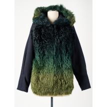 LIVEN - Manteau long bleu en laine vierge - Femme - Taille 44 - Modz