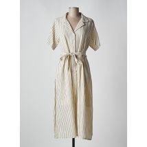 COMPAÑIA FANTASTICA - Robe mi-longue beige en coton - Femme - Taille 42 - Modz