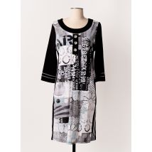 DOLCEZZA - Robe mi-longue noir en coton - Femme - Taille 36 - Modz