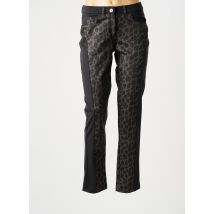 MERI & ESCA - Pantalon slim marron en polyester - Femme - Taille 38 - Modz