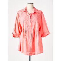 COULEURS DU TEMPS - Chemisier rose en coton - Femme - Taille 38 - Modz