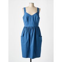 LOLA ESPELETA - Robe mi-longue bleu en coton - Femme - Taille 42 - Modz
