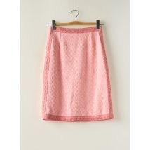 EDWARD ACHOUR - Jupe mi-longue rose en coton - Femme - Taille 36 - Modz