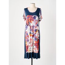 GRIFFON - Robe mi-longue bleu en viscose - Femme - Taille 40 - Modz
