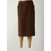 COSTURA 40 - Jupe mi-longue marron en polyester - Femme - Taille 50 - Modz