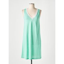 SENORETTA - Chemise de nuit vert en coton - Femme - Taille 38 - Modz