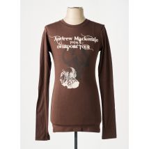 ANDREW MACKENZIE - T-shirt marron en coton - Homme - Taille M - Modz