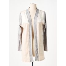 NAYAT - Gilet manches longues beige en polyester - Femme - Taille 42 - Modz