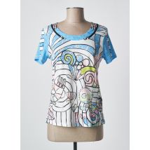 KALISSON - T-shirt bleu en coton - Femme - Taille 40 - Modz