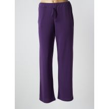 UNICA PLUS - Pantalon droit violet en polyester - Femme - Taille 38 - Modz